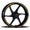 Generico Adesivi Cerchioni Moto Set Completo per 2 Ruote 17 Pollici Strisce Cerchi Custom Vari Colori universale Mod.12 cod.RT012 (091 Oro)