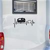 Pimastickerslab Kit 1 Adesivo stickers PASSIONE PER LA ROULOTTE -caravan roulotte- accessori decal scegli colore cod.1842 (070 NERO, cm 40 x 18)
