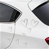 Generico Kit 14 Adesivi Cuori Cuore Passione Divertenti prespaziato PVC per Auto Scegli Colore cod.2120 (090 Argento)