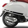 Generico Kit 2 adesivi stickers fascia vintage racing sport compatibili con piaggio vespa primavera sprint scegli colore Cod.2017 (070 Nero)