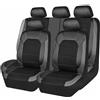 HUDJJDC Coprisedili Auto per Dacia Sandero I/Stepway 2008 2009 2010 2011 2012, 9 PCS Impermeabile Set Fodere Anteriori E, Copri Coprisedile Auto, Accessori Auto,Grey