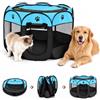 Qnbonrich Box pieghevole per cuccioli, 74 x 74 x 43 cm, box per cani e gatti, azzurro | Recinto per piccoli animali, recinto per gatti e piccoli animali, recinto per cani, gatti, conigli, interni ed esterni