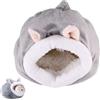 Norhogo Letto per il criceto per la casa, per il riccio invernale, per coccole, per animali domestici, grotta e grotta, accessori per il nido, mini carino, in cotone, riccio, piccolo animale