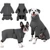 Cyponpy Cappotto Impermeabile Cane Antipioggia Maniche Lunghe con Strappo Riflettente Vestiti per Cani Cappotto Invernale Fodera in Pile Cappottino Caldo Giubbotto Cane Taglia Piccola Media Grande