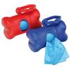 JS Dispenser Porta Sacchetti IGIENICI RIFIUTI FECI Forma Osso per Cane Gatto BISOGNI Rotolo BUSTINE Buste con MOSCHETTONE