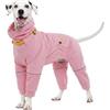 Kuoser Giacca impermeabile per cani con cappuccio e anello a D resistente | Impermeabile per cani di taglia grande, impermeabile, con 4 gambe, traspirante, leggero, cappuccio regolabile