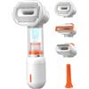 Ginwrek Aspiratore per cani, 4 in 1, per la toelettatura di cani e gatti, con design senza fili, per peli corti e medi