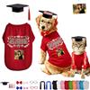DRAJOIN Completo E Cappello Di Graduation Personalizzato Per Cane, Indumenti Per Pet Con Nome E Immagine Su Misura Per Taglie Piccole Medie Grandi Feste Familiari