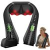 Snailax Shiatsu - Massaggiatore cervicale senza fili con calore | Massaggiatore per tessuti profondi, collo, spalle e schiena, in pelle PU, 8 nodi Shiatsu, 3 livelli, 3 modalità, per casa