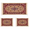 Generico Tris Tappeto Persiano Orientale Scendiletto Arredamento Frange Vari Colori (Beige)