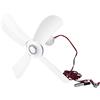Tuygn Ventilatore da soffitto alimentato a batteria da 12 V 40,6 cm/80 cm appeso tenda da campeggio gancio ventilatore per barbecue all'aperto dormitorio domestico