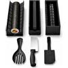 Generico Kit Sushi Maker 15 Pezzi Completo - Set Sushi Fai da Te per Casa con 8 Stampi per Nigiri e Onigiri, Tappetino in Bambù, Coltello, Bacchette, Spatola e Guida, Facile da Usare e Pulire