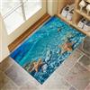 CEDNXOER Zerbino per Porte Lavabili Blu Profondo, Tappetino per Pavimenti Antiscivolo dell'interno Chiaro Fondale Marino Oceano Conchiglie, Tappetini per Porte Assorbenti a Basso Profilo, 40 x 60 cm
