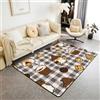 Homemissing Natale Tappeto Salotto 150x200cm | Autoino Gnomes & Cookie Soggiorno, Ufficio, Multicolore Grayish marrone Tappeto da Interno Soft Polyester
