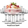 Tefrine Bicchieri da dessert in vetro, set da 6 tazze da gelato, bicchieri da cocktail per gamberi a coda corta, bicchieri da antipasto, insalate di frutta