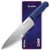 Lama Coltello Chef Trinciante Acciaio 21 cm - Coltello per Carne | Lama Curva in Acciaio Inox Affilata - Impugnatura Ergonomica Antiscivolo - Finitura a Specchio - Design Italiano