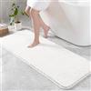 Exclusivo Mezcla Tappeto da Bagno, 60 x 120 cm, Assorbente e Antiscivolo | Asciugatura rapida, Lavabile in lavatrice, Morbido, Confortevole, Doccia, Cucina, Soggiorno, Decorazione, Avorio