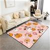 Homemissing Halloween Tappeto Salotto 100x150cm Decor | Autoino Ghost zucca Lantern & Fiori Tappeto da Interno Carpet for Home, Dining Room