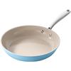 Redchef Padella a induzione, 24 cm, rivestimento antiaderente in ceramica, con manico in acciaio inox, senza PTFE, senza PFAS, adatta al forno, lavabile in lavastoviglie, colore: blu