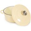 Chefarone Cocotte in Ghisa Smaltata 24 cm 3,5 L con Coperchio - Giallo | Prepara Pane Casereccio Croccante Ossobuco Tenero e Ricchi Brasati per Momenti Speciali in Famiglia