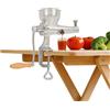 hongward Estrattore di succo di erba di grano, spremiagrumi manuale in acciaio inox | Spremiagrumi per frutta e verdura, con manovella e spazzole per la pulizia, piccolo, colore: argento