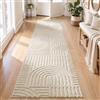 Famibay Tappeto runner per corridoio, antiscivolo, 60 x 300 cm, beige, lavabile, tappeto runner extra lungo per cucina, camera da letto, lavanderia