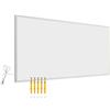 Wiltec Pannello radiante a infrarossi 700W 1220x620x15 mm, Pannello elettrico per riscaldamento IR