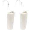 Navoys Umidificatore per termosifone in ceramica, per camera da letto | Bianco, 18,5 cm, confezione da 2, gancio per appendere, silenzioso, umidificatore per piante da interno