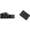 Canon EOS R10 APS-C mirrorless nera + 18-45mm IS STM (24,2 Mp, fino a 23 fps, DIGIC X & LP-E17 Batteria Ricaricabile Nero/Antracite