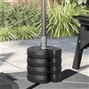 APXESS Pesi per gazebo 4 pz. Zavorra cemento per tende nero | Rivestimento resistente alle intemperie, design impilabile, per tubi da 30 mm