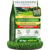 HELDENWERK® Semi per prato a germinazione rapida, estivi, 10 kg/400 m² | Sviluppato per il clima tedesco, post-semina, robusto prato sportivo e da gioco, prodotto in Germania, garanzia germinata