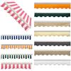 Generic Tessuto di ricambio per mantovana da tendalino, finitura per mantovana anteriore da tendalino, striscia di tessuto in poliestere per tettoia parasole esterna per bar(Pink white,280cm)