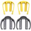 Fresilkora Set di 4 clip a C compatibili con Kärcher K2 K3 K4 K5 K6 K7, clip di ricambio in ABS, 2 gialle per pistola e tubo, 2 grigie per macchina e tubo, accessori a innesto rapido