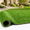 HOMASIS Erba Artificiale Drenante, Decorazione per Giardino, Spessore 20 mm | 5x1m Tappeto in Prato Sintetico, Manto Tagliabile per Golf e Cani, Rotolo Erboso e Antiscivolo a 3 Strati, Aspetto Realistico