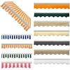 Generic Tessuto di ricambio per mantovana da tendalino, finitura per mantovana anteriore da tendalino, striscia di tessuto in poliestere per tettoia parasole esterna per bar(Orange white,250cm)