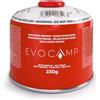 EVOCAMP Cartucce Gas 230g con valvola a Vite EN417, Attacco 7/16, Miscela butano-propano per fornello da Campeggio, Lampada e Grill, 450 ml 1 cartucce