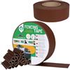 Bellushortus.eu Nastro per recinzione, copertura per recinzione a pannelli, nastro ombreggiante I Schermo privacy in PVC Strisce Resistenti alle Intemperie UV 35 m 450g/m2 + 20 clip di fissaggio (Marrone, 4,75 cm)