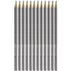 Faber-Castell 117697 - Matite Grip 2001, colore fusto: argento, nero (H, 1 pezzo (confezione da 12)