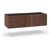 AQA DESIGN base portalavabo 1 cestone, sotto lavabo da bagno frontale in MDF cannettato, mobile sottolavabo, nr1 cassetto con scorrimento e chiusura soft - Rovere - 120x45x35 cm