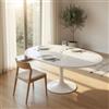 LZLUCKCOME Tavolo da pranzo allungabile, Ø 100 cm / 130 × 90 cm, altezza 80 cm,