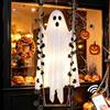 Generic Large Hanging Swing Ghost Outdoor Halloween Decoration with Remote Control | 47/70 Inch Scary Spooky Glowing Flying Ghost,Black Maple Leaf,Cute Large Glowing Ghost Prop For Tree Yard Porch Party