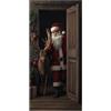 Generic Copertura per porta di Babbo Natale, arazzo decorativo da parete, tenda per feste, decorazione natalizia per occasioni festive, tessuti per la casa (A, 90 x 200 cm)