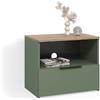 Livinity Mobile tv Piave, Verde, 60 x 50 cm | con cassetto