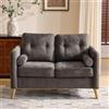 VINGLI Divano 2 Posti in Tessuto Chenille 122x77x87cm, Divanetto con Cuscini Rimovibili e Lavabili, Sofa per Soggiorno, Appartamento e Ufficio, Portata 300kg, Grigio