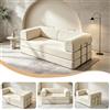 qodxcrfv Divano a Compressione, Sofà con Chaise Longue Estraibile, | schiuma ad alta densità, pet-friendly ed ergonomico,Velluto a Coste,per Soggiorno, Camera o Ufficio,senza montaggio