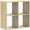 HETFTJN Libreria a 4 Scomparti 68,5x32x68,5 cm Rovere Sonoma | Mobile versatile per soggiorno e studio, ideale come separatore d'ambiente con capacità di carico fino a 70 kg.