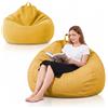 MOFXWHE Pouf XL, 100 x 120 cm, per bambini e adulti, solo rivestimento (senza imbottitura), grande pouf da gaming, per interni ed esterni, divano, decorazione per soggiorno (giallo)