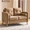VINGLI Divano 2 Posti in Tessuto Chenille 122x77x87cm, Divanetto con Cuscini Rimovibili e Lavabili, Sofa per Soggiorno, Appartamento e Ufficio, Portata 300kg, Kaki