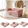 qodxcrfv Divano a Compressione, Sofà con Chaise Longue Estraibile, | schiuma ad alta densità, pet-friendly ed ergonomico,Velluto a Coste,per Soggiorno, Camera o Ufficio,senza montaggio