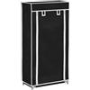 Generic Scarpiera in Tessuto Richiudibile 5 Livelli 58 x 28 x 106 cm Nero | Tessuto non tessuto, cerniere, polietilene, tubi verniciati a polvere, uso domestico